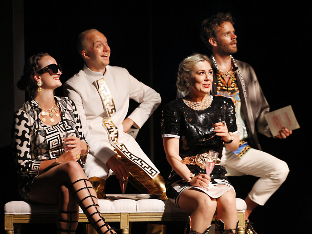 Eleanor Dennis - Helena | Alex Otterburn - Demetrius | Angela Simkin - Hermia | Peter Kirk - Lysander | Photo © Clive Barda}