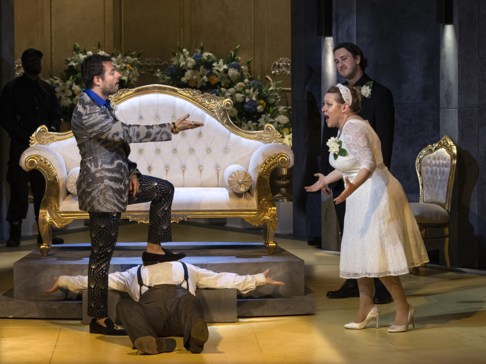 Raffaele Pe - Tamerlano | Paul Nilon - Bajazet | Sophie Bevan - Asteria | Photo © Simon Anand}