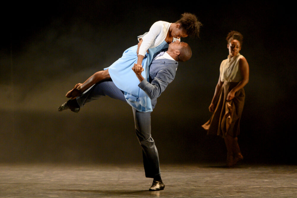 Ballet Black’s Cira Robinson and José Alves in The Suit by Cathy Marston. Photography by Camilla Greenwell.}